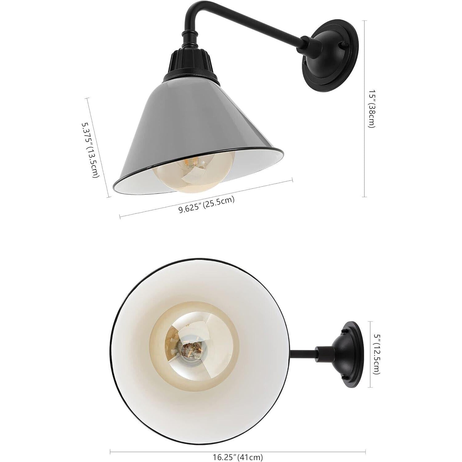 JONATHAN Y Lighting JYL7612 Croydon 15" Tall Indoor/Outdoor LED - Grey