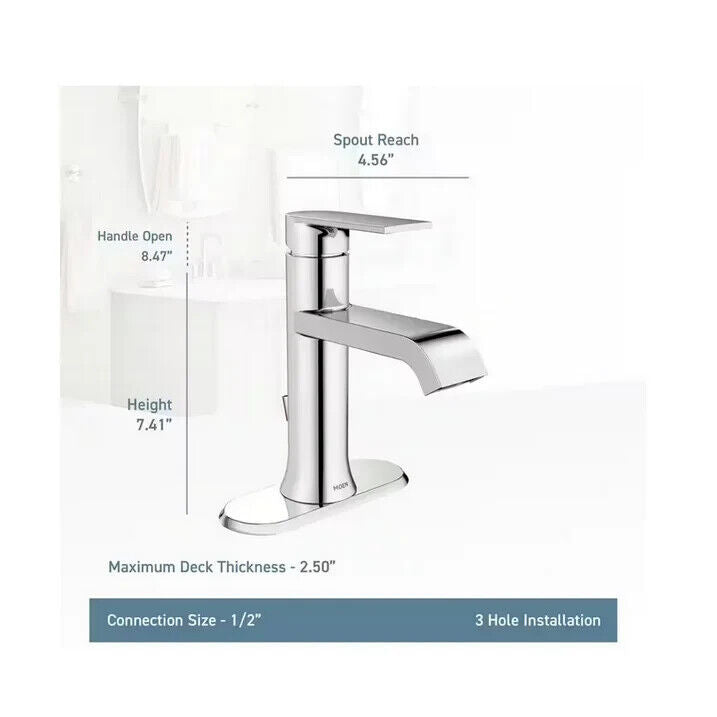 MOEN Genta WS84760BZG Single Handle Bathroom Faucet in Bronzed Gold
