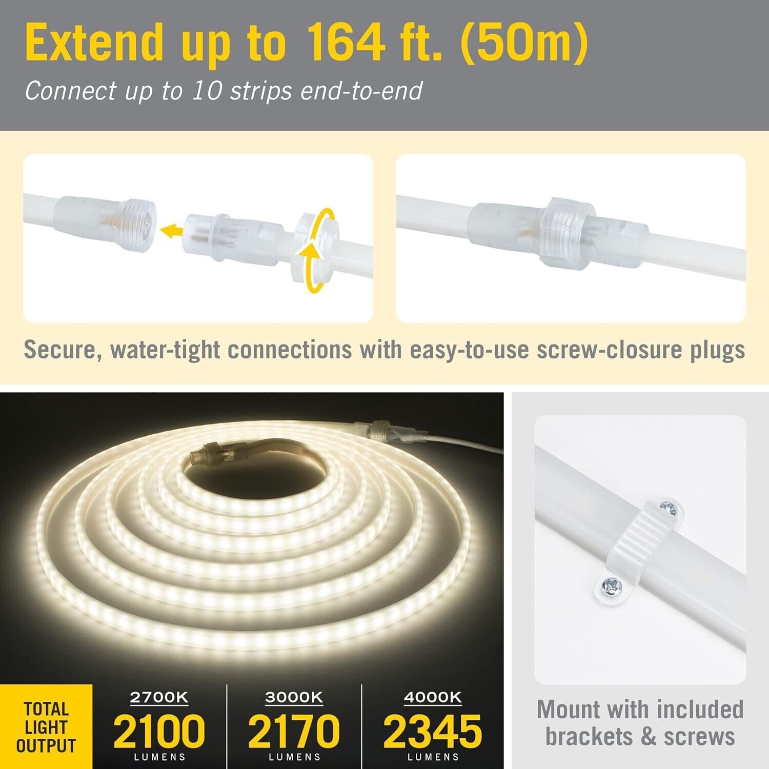 Armacost Lighting RibbonFlex Pro Outdoor 16.4 ft 120V Plug-in Warm White 2700K - Like New