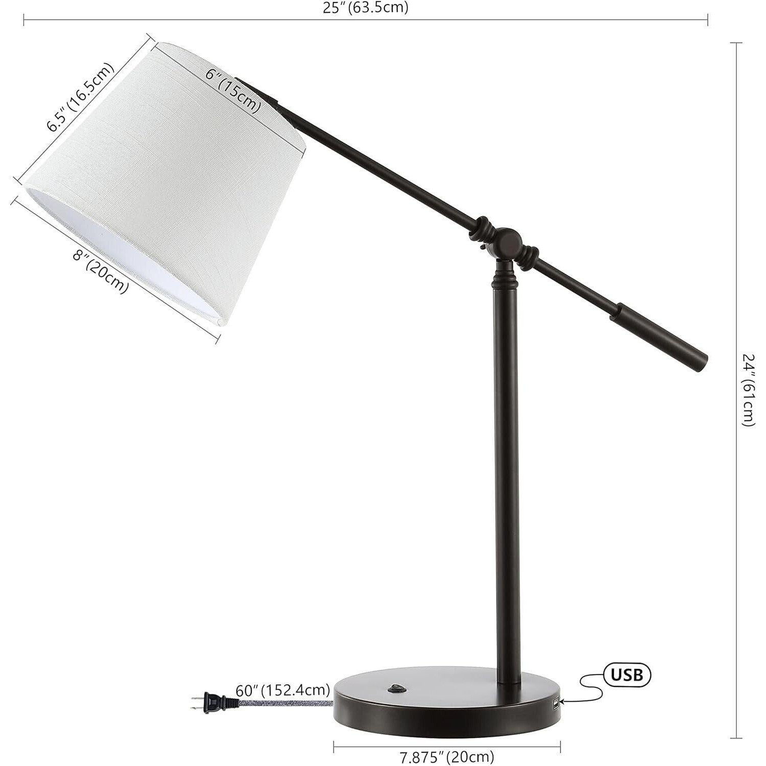 JONATHAN Y Lighting JYL1129 Lucie 24" Tall LED Buffet Table Lamp - Bronze
