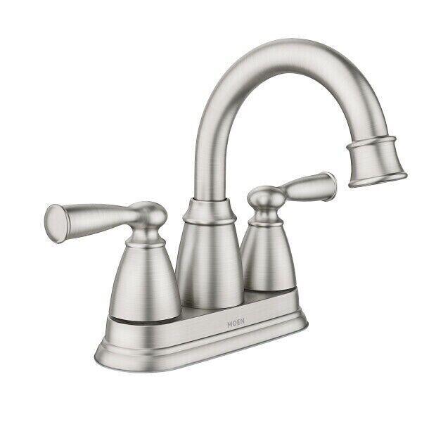 MOEN Banbury 84943SRN Centerset Double Handle Bathroom Faucet in Brushed Nickel