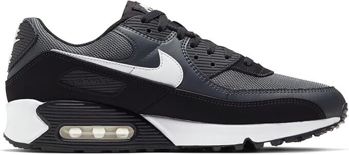 Left Side Only - Nike Air Max 90 Shoes Black White Men&