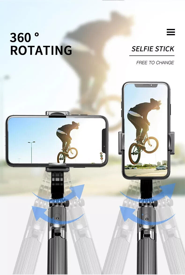 1- Axis Handheld Gimbal Stabilizer with Tripod & Bluetooth Remote for Smartphone