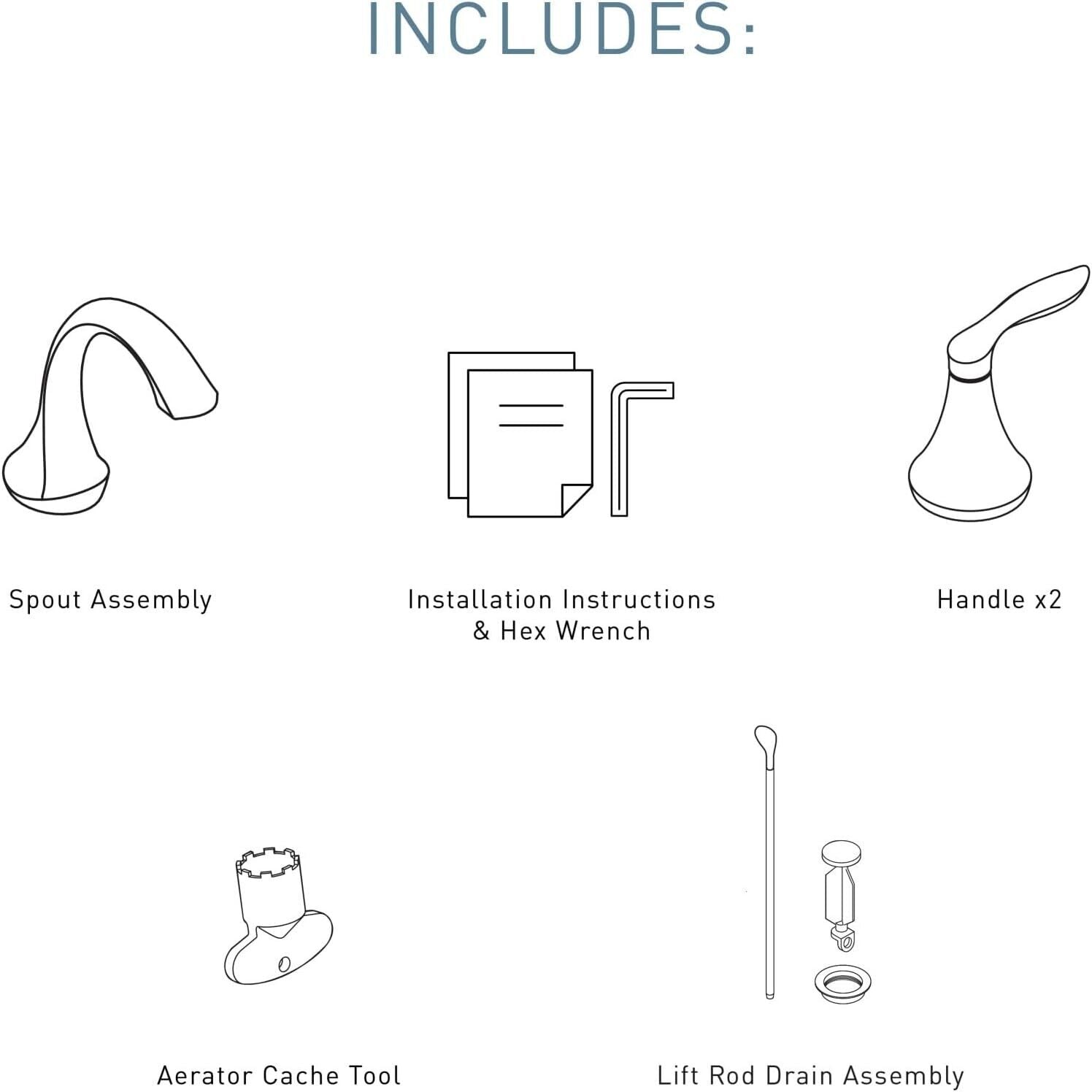 MOEN Eva T6420BN Widespread 2-Handle High-Arc Bathroom Faucet Trim Kit in Brushed Nickel (Valve Not Included)