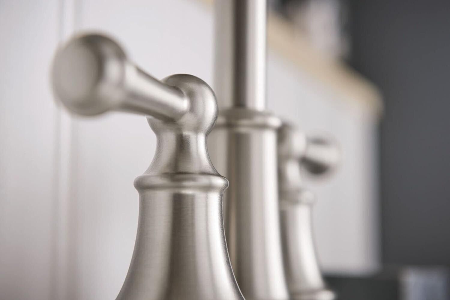Moen Brecklyn 84162SRN 4 in. Centerset 2-Handle Bathroom Faucet in Spot Resist Brushed Nickel
