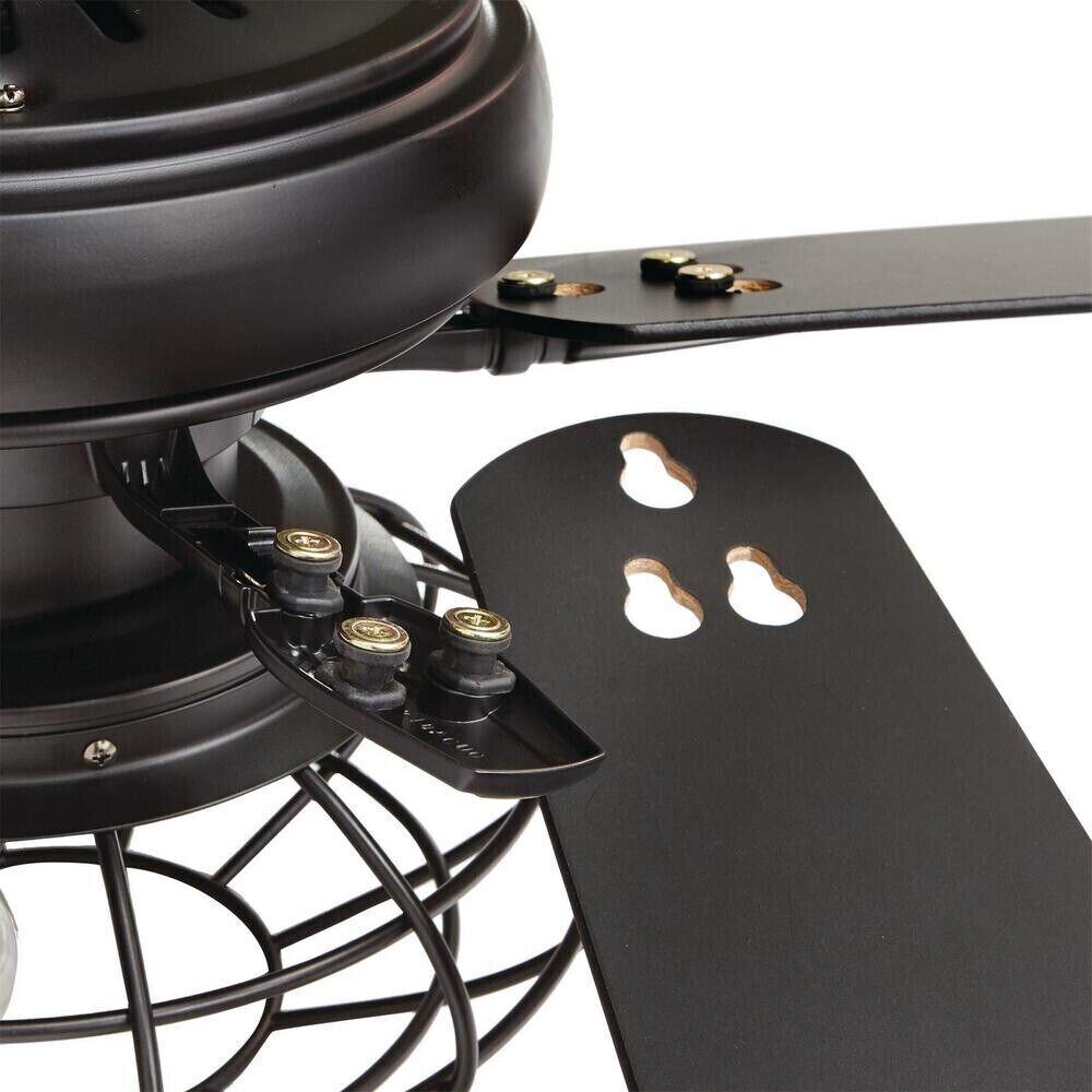 Home Decorators Collection Ceiling Fan with Light 52" LED Indoor Matte Black