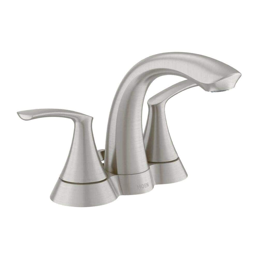MOEN Darcy 4" Centerset 2-Handle Bathroom Faucet in Spot Resist Brushed Nickel
