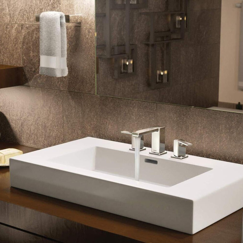 MOEN 90 Degree TS6721 Widespread Bathroom Faucet in Chrome
