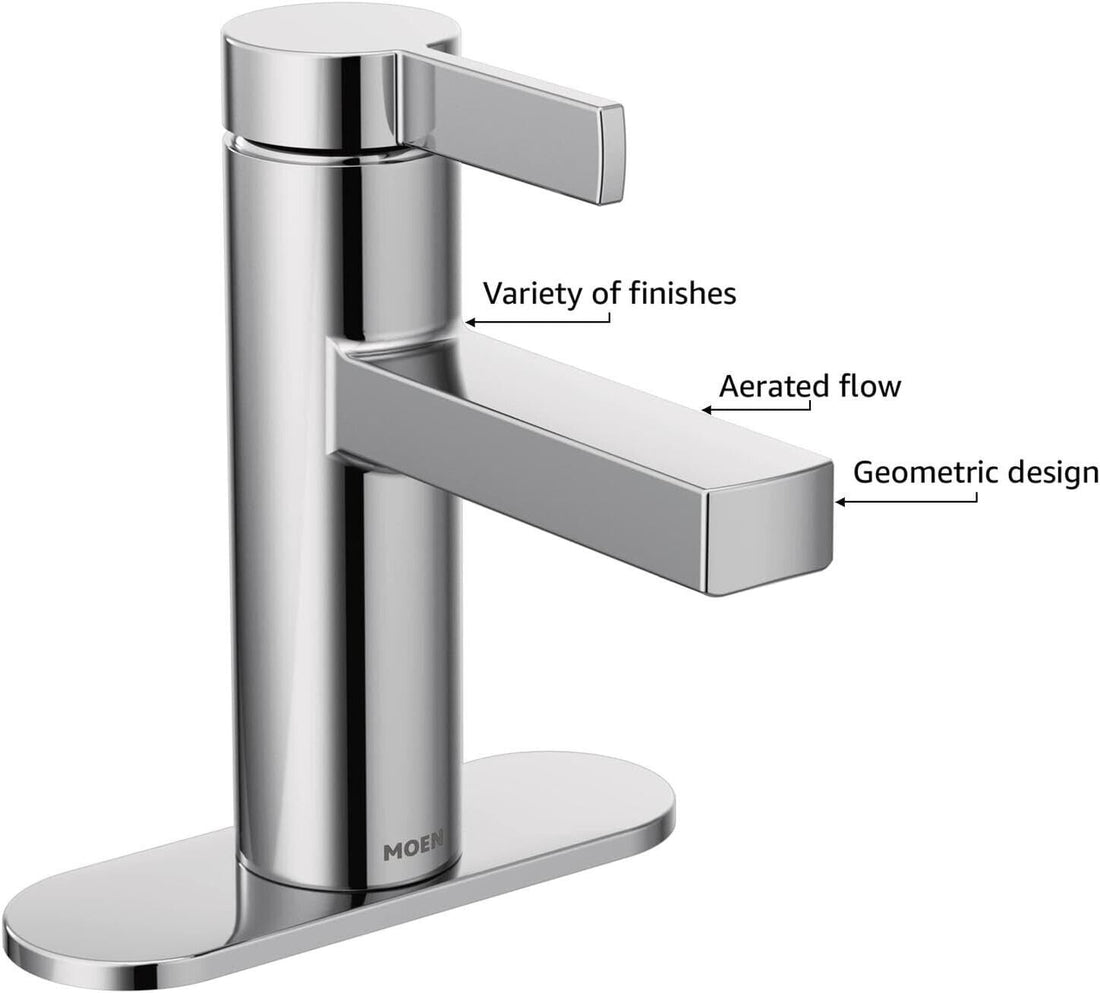 MOEN Beric 84774 Single Hole Single Handle Bathroom Faucet in Chrome