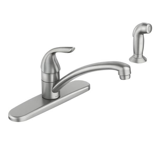 MOEN Adler 87604SRS Single Handle Kitchen Faucet with Sprayer in Spot Resist Stainless