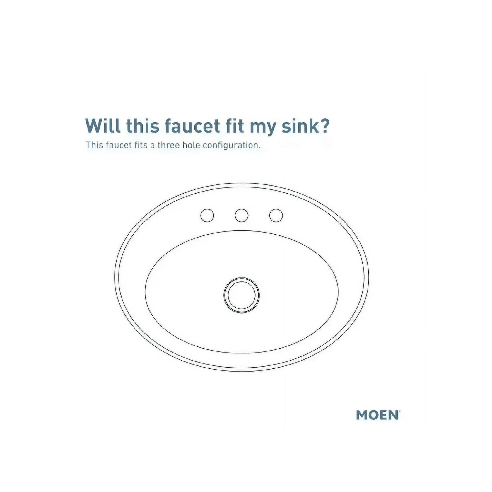 MOEN Eva 6410BN Brushed Nickel Two-Handle Centerset Bathroom Faucet with Drain (Valve Included)