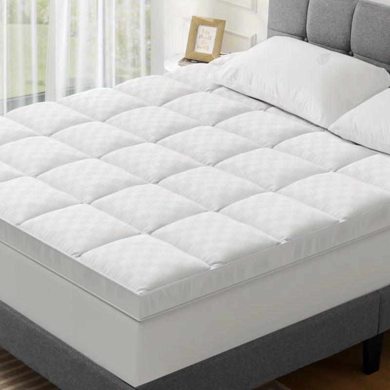 Twin Full Size Mattress Pad Cover, Extra Thick 5D Mattress Topper with Pillow Top