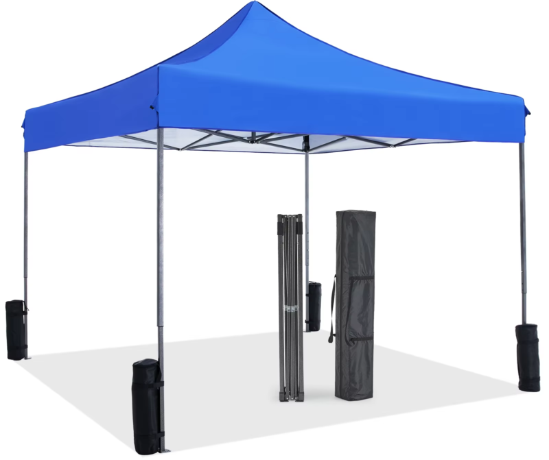 Pop-up Outdoor Canopy Tent, Sun Shelter, Easy Setup with Sand Bags, 10 Feet