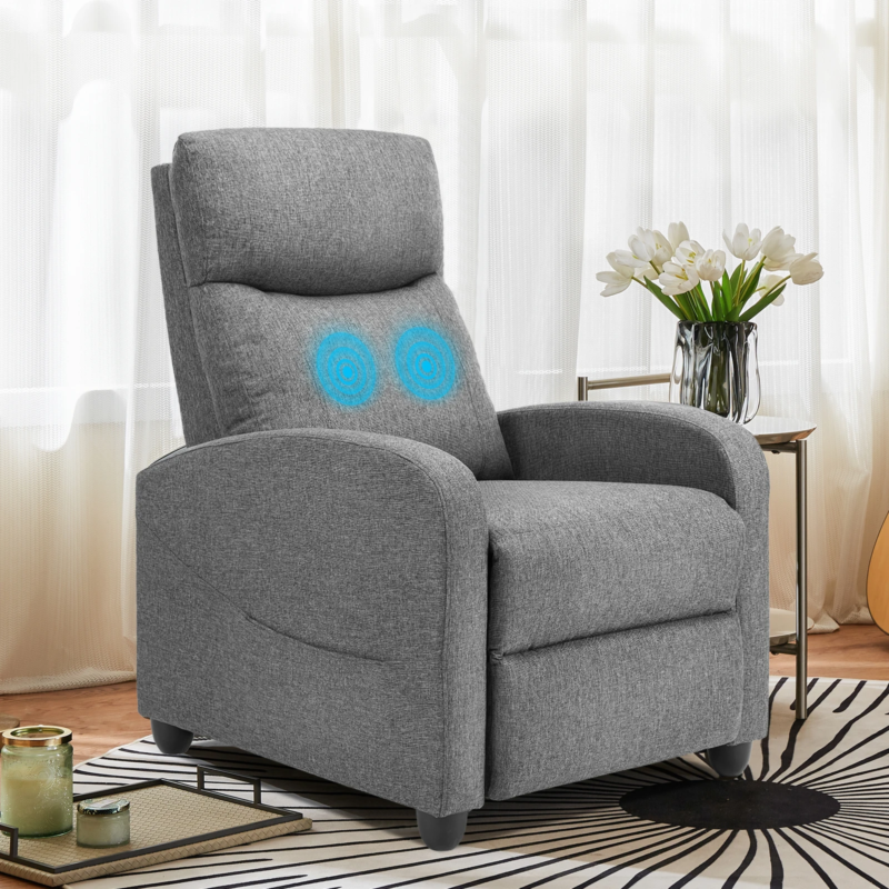Recliner Chair Massage Sofa, Theater Seat, Lumbar Support, Adjustable Backrest