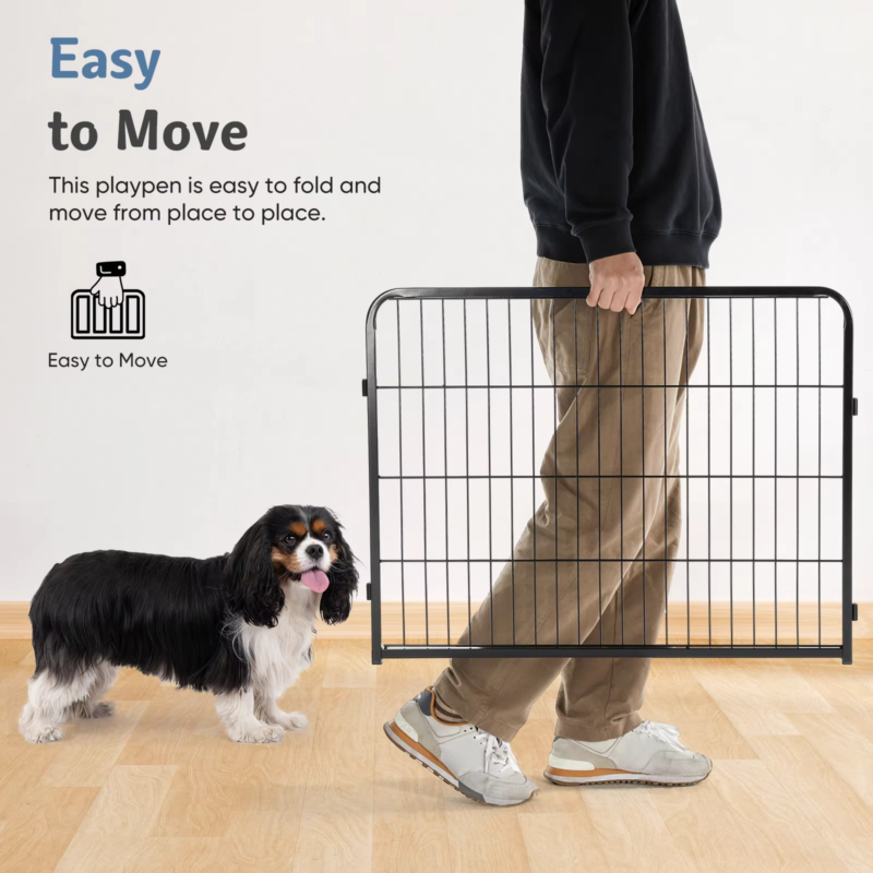 16 Panel Dog Playpen, Pet Fence with Doors, Heavy Duty for Indoor and Outdoor