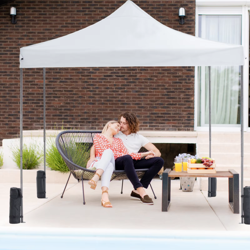 Pop-up Outdoor Canopy Tent, Sun Shelter, Easy Setup with Sand Bags, 10 Feet