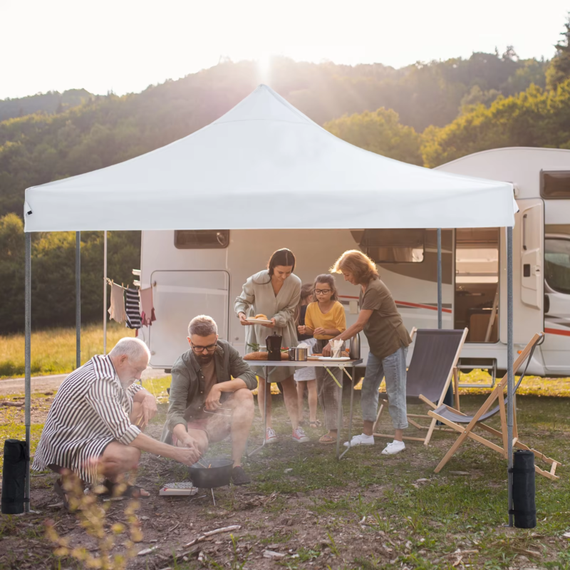 Pop-up Outdoor Canopy Tent, Sun Shelter, Easy Setup with Sand Bags, 10 Feet