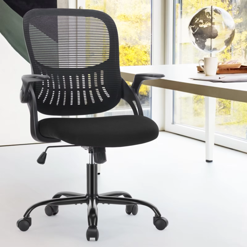 Ergonomic Mesh Office Desk Chair with Adjustable Height, Swivel & Rolling Wheels