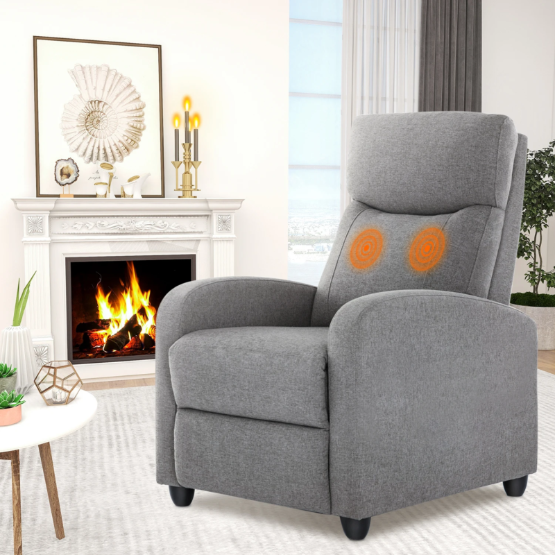 Recliner Chair Massage Sofa, Theater Seat, Lumbar Support, Adjustable Backrest