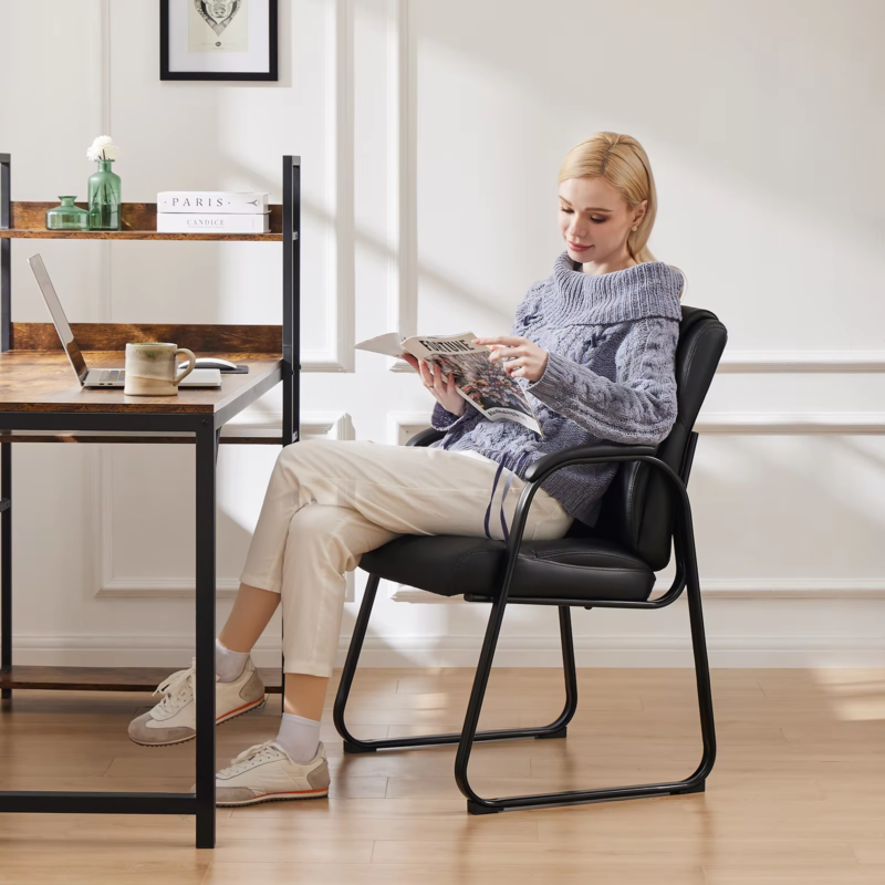 Ergonomic Gaming Chair, Padded Backrest, Waterproof PU Leather, Sponge Cushion
