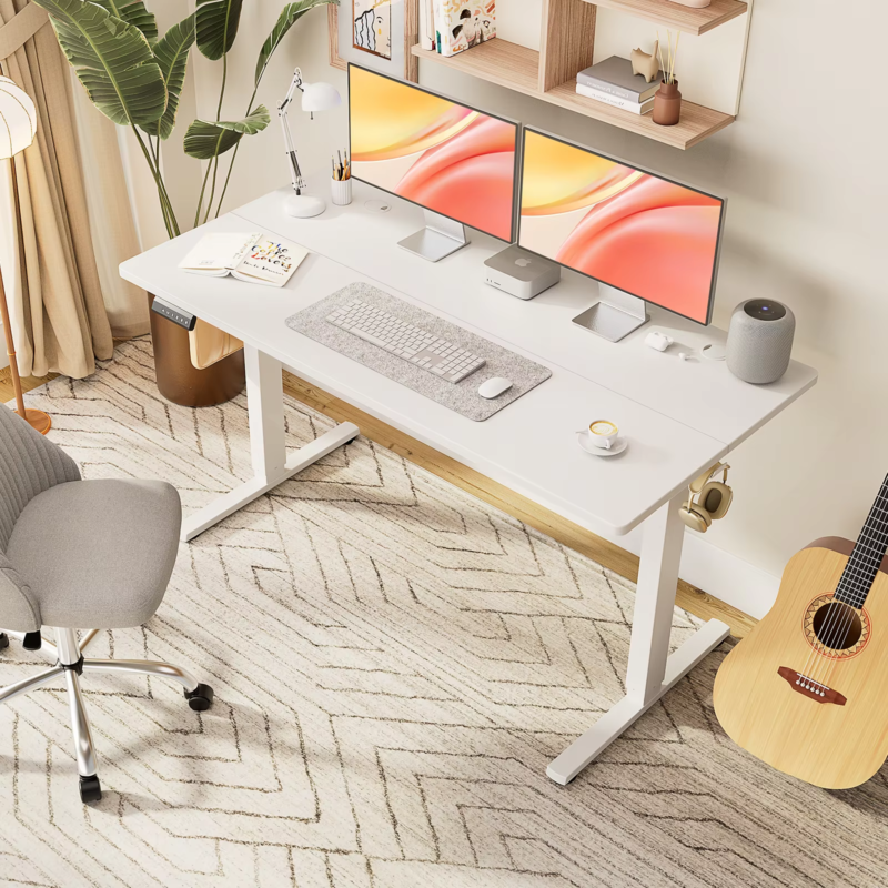 Electric Standing Desk 55x24 Inch, Adjustable Height, Work Table for Home Office