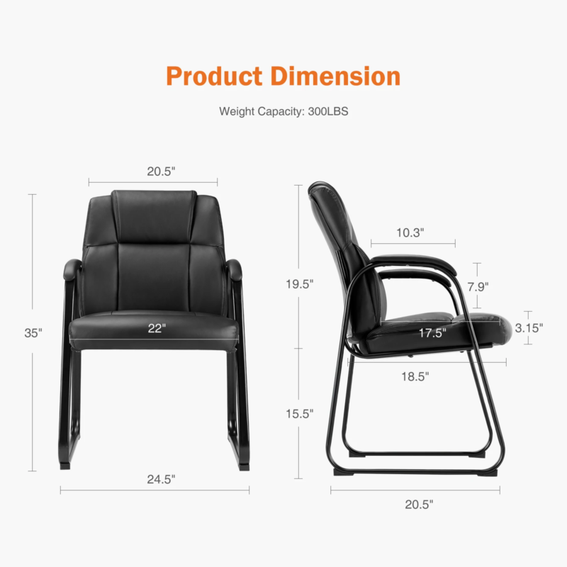 Ergonomic Gaming Chair, Padded Backrest, Waterproof PU Leather, Sponge Cushion