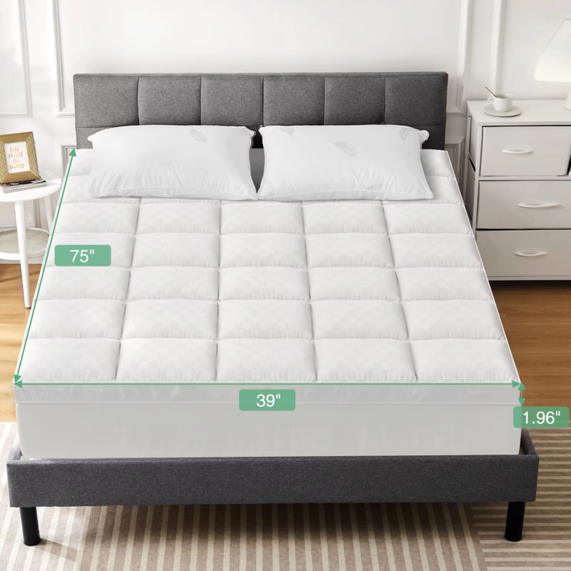 Twin Full Size Mattress Pad Cover, Extra Thick 5D Mattress Topper with Pillow Top