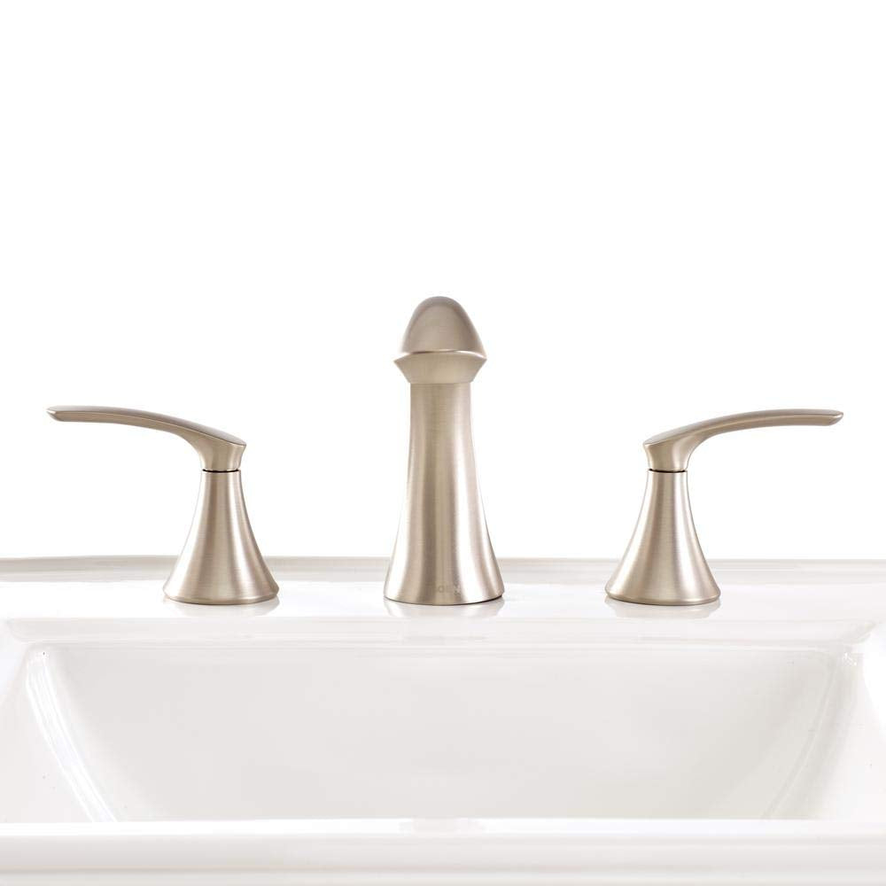 MOEN Darcy WS84551SRN Widespread 2-Handle High-Arc Bathroom Faucet in Spot Resist Brushed Nickel
