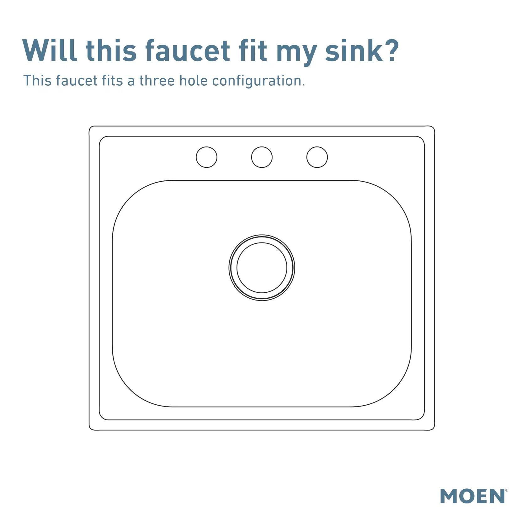 MOEN Muirfield CA87524SRS Single Handle Deck-Mount Kitchen Faucet with Sprayer in Spot Resist Stainless