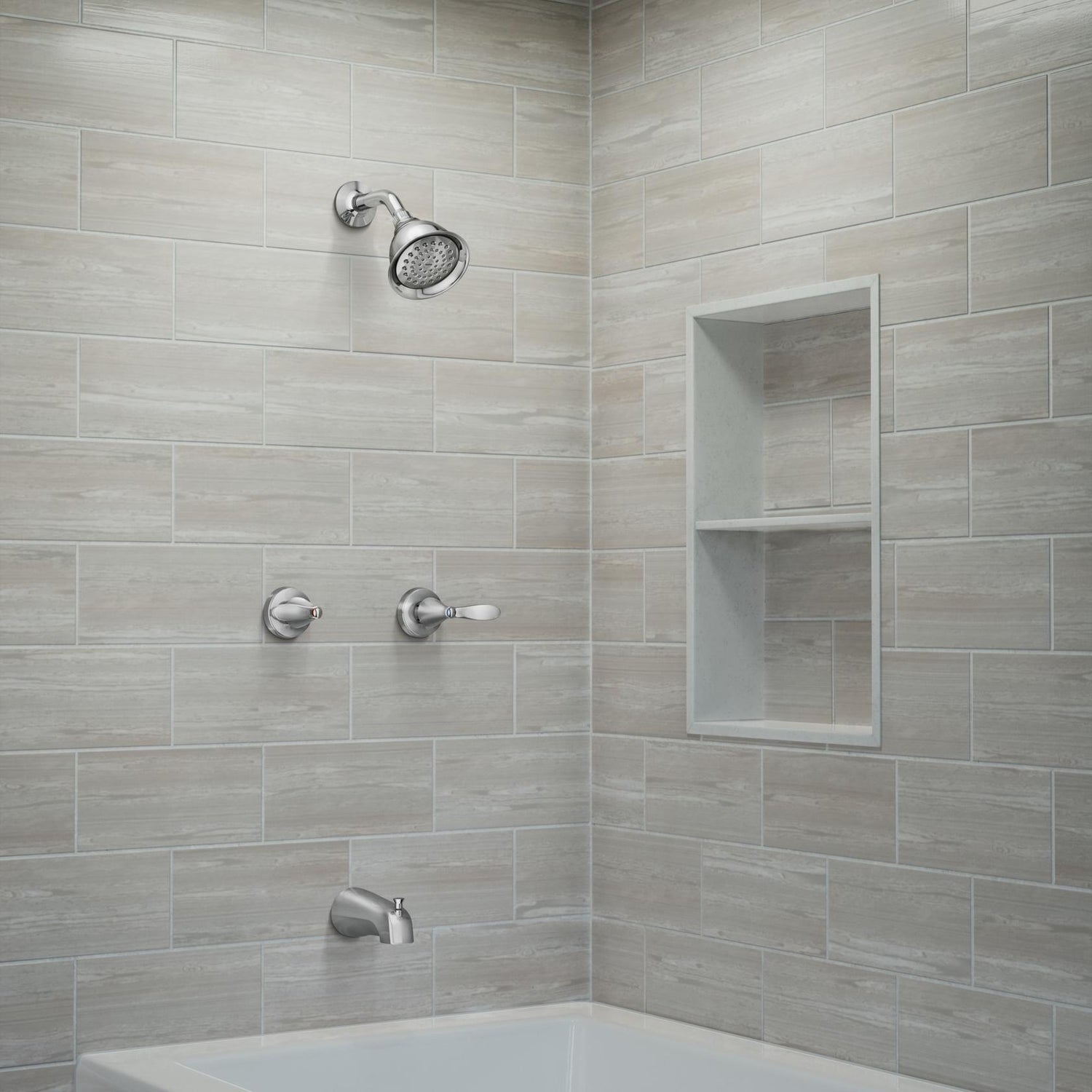 MOEN Adler 82602 Two Handle 1-Spray Tub and Shower Faucet in Chrome (Valve Included)