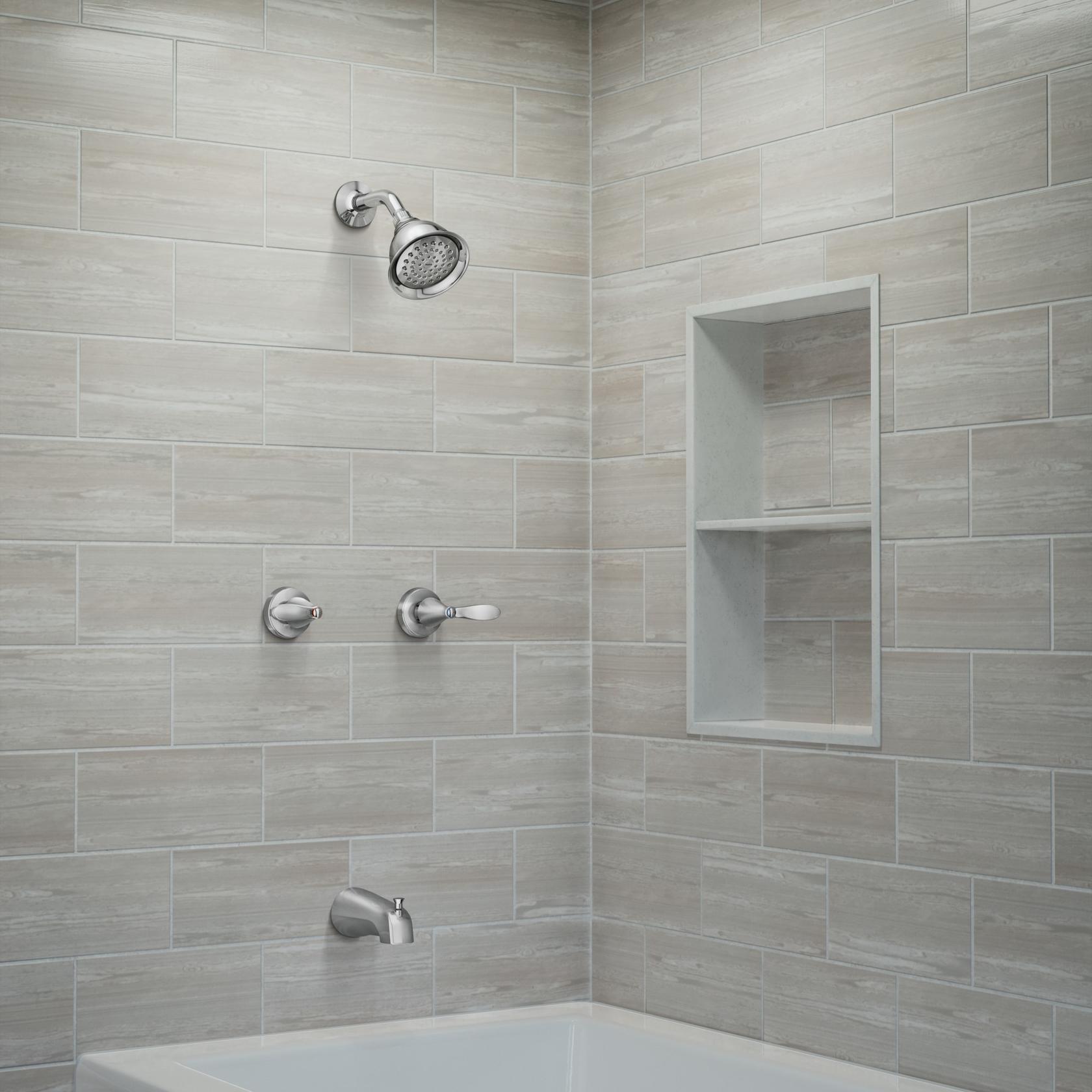 MOEN Adler 82602 Two Handle 1-Spray Tub and Shower Faucet in Chrome (Valve Included)