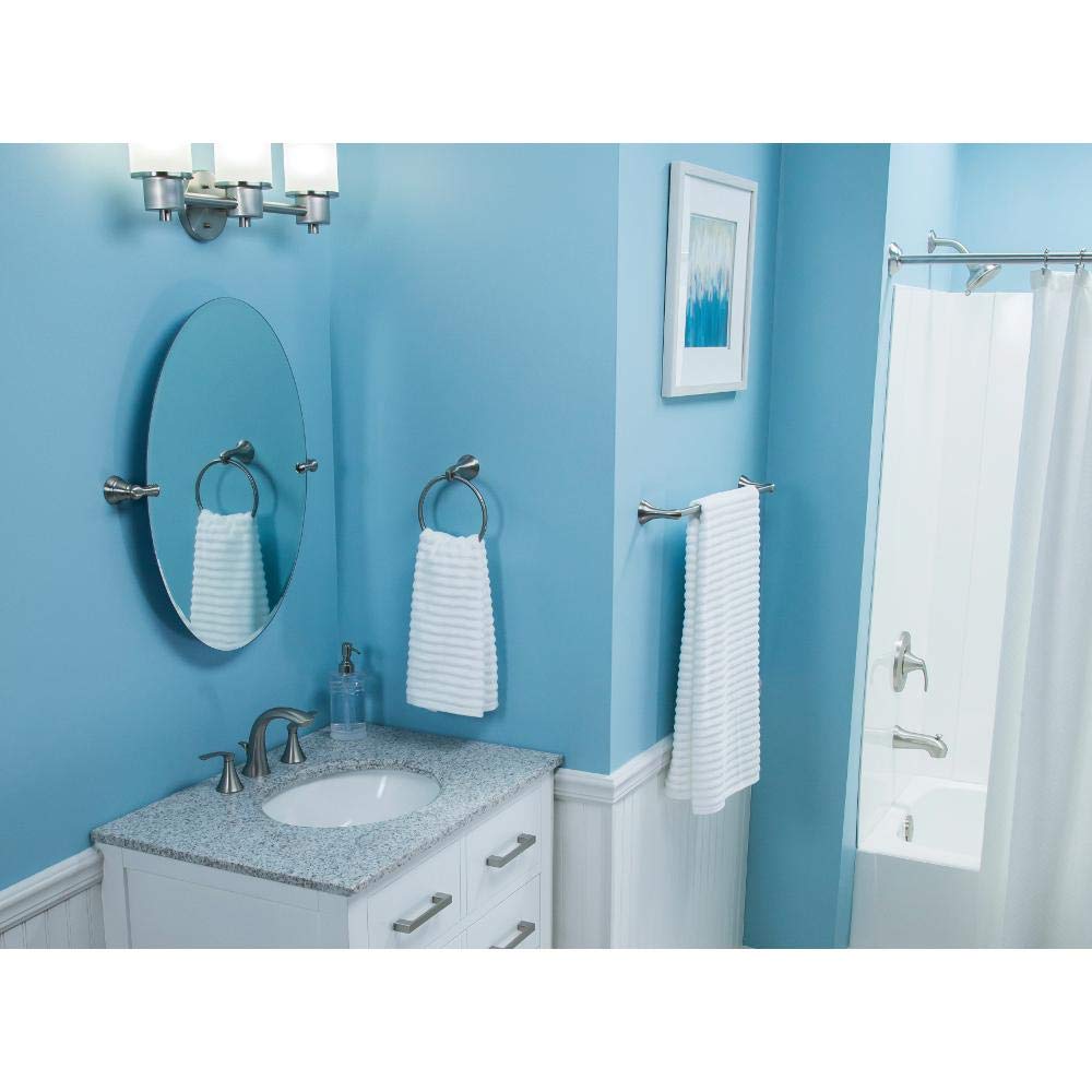 MOEN Darcy WS84551SRN Widespread 2-Handle High-Arc Bathroom Faucet in Spot Resist Brushed Nickel