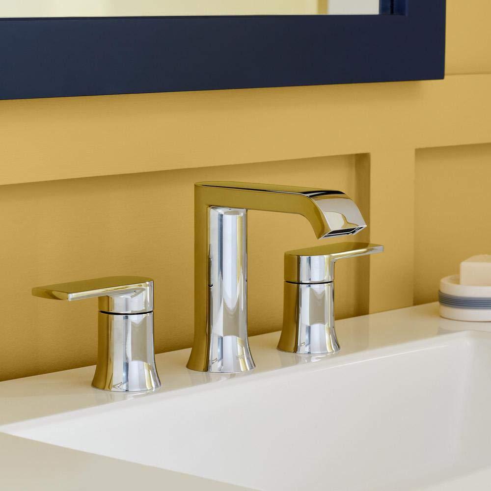 MOEN Genta 84763 Widespread Double Handle Bathroom Faucet in Chrome (Valve Included)