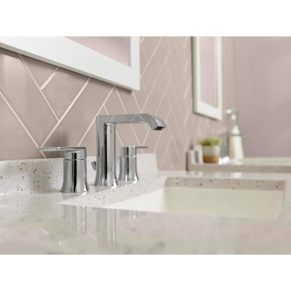 MOEN Genta 84763 Widespread Double Handle Bathroom Faucet in Chrome (Valve Included)