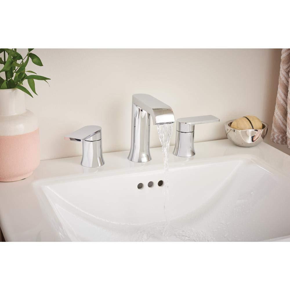 MOEN Genta 84763 Widespread Double Handle Bathroom Faucet in Chrome (Valve Included)