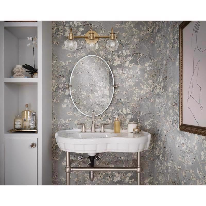 MOEN Banbury 84947SRN Widespread Double Handle High-Arc Bathroom Faucet in Spot Resist Brushed Nickel (Valve Included)