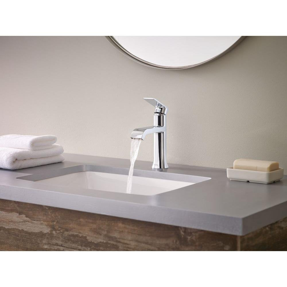 MOEN Genta WS84760 Single Handle Single Hole Bathroom Faucet in Chrome