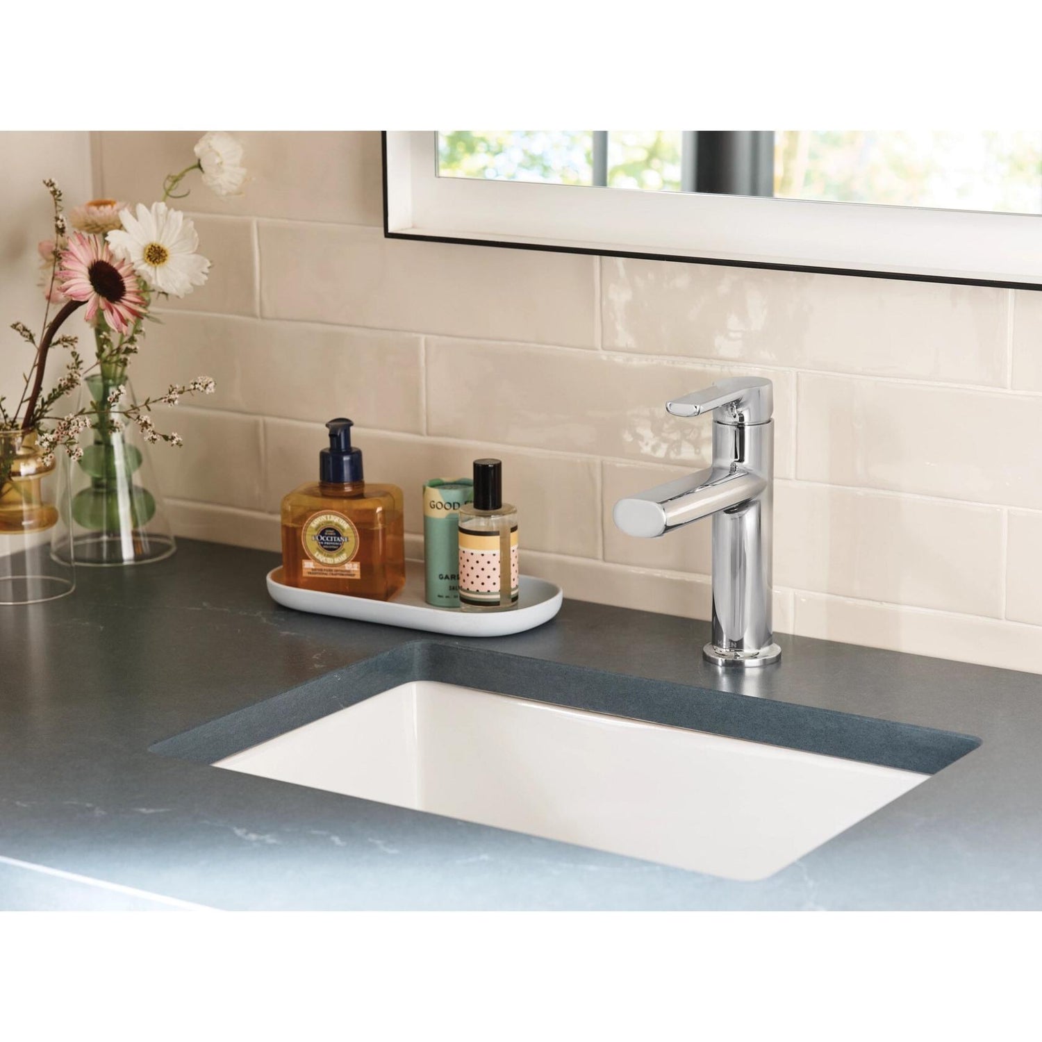 MOEN Meena 84794 Single Hole Single-Handle Bathroom Faucet in Chrome