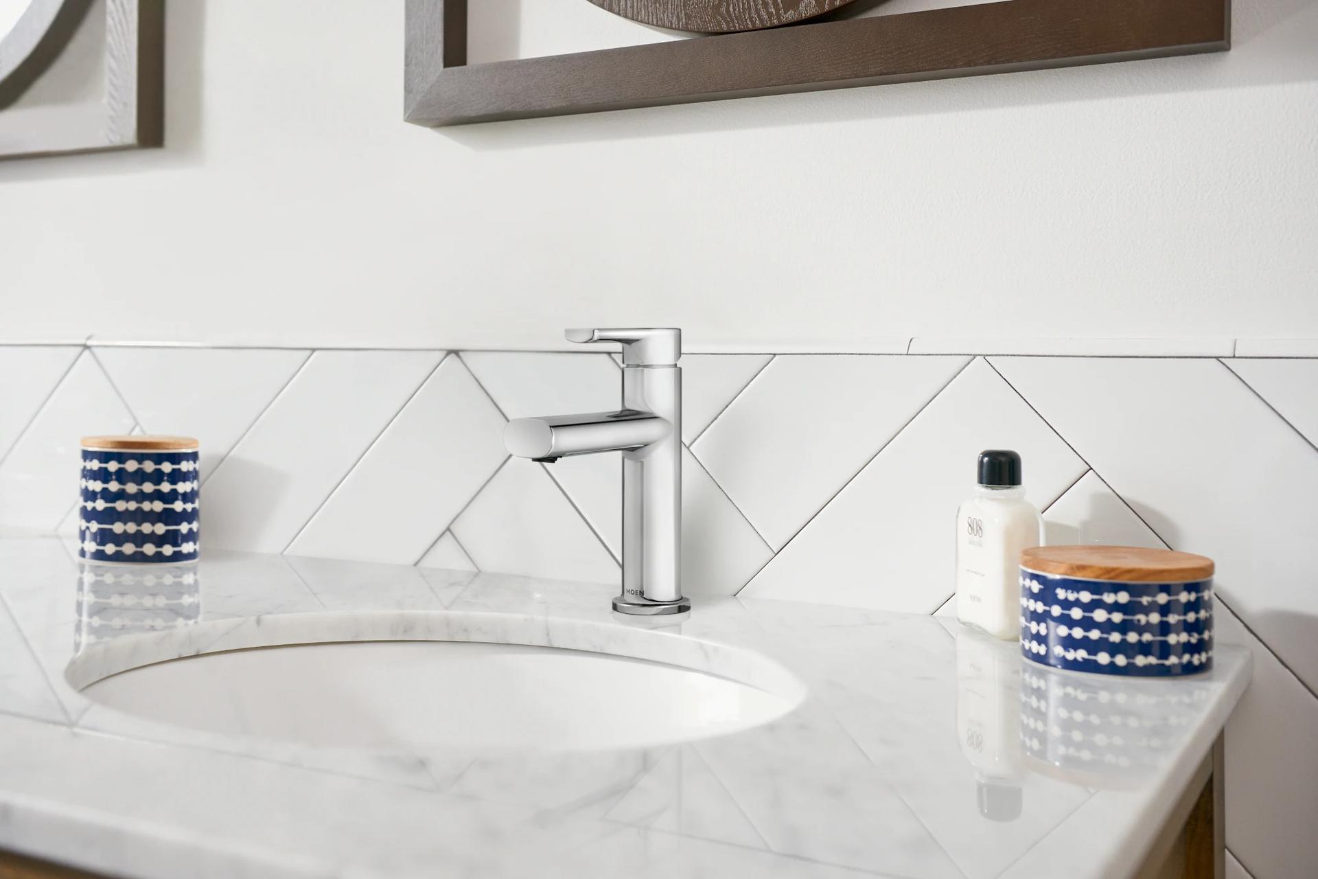 MOEN Meena 84794 Single Hole Single-Handle Bathroom Faucet in Chrome