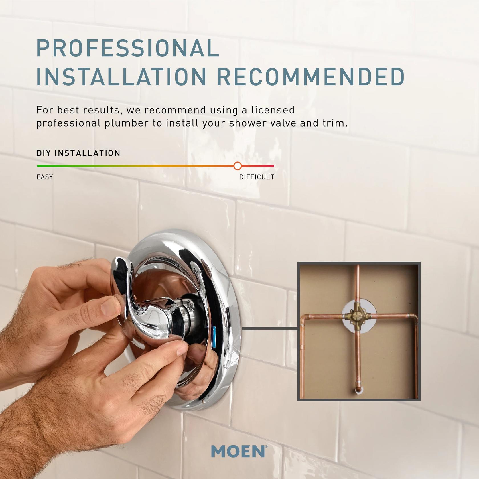 MOEN Graeden 82137SRN Magnetix 1-Handle Bathtub and Shower Faucet in Spot Resist Brushed Nickel (Valve Included)