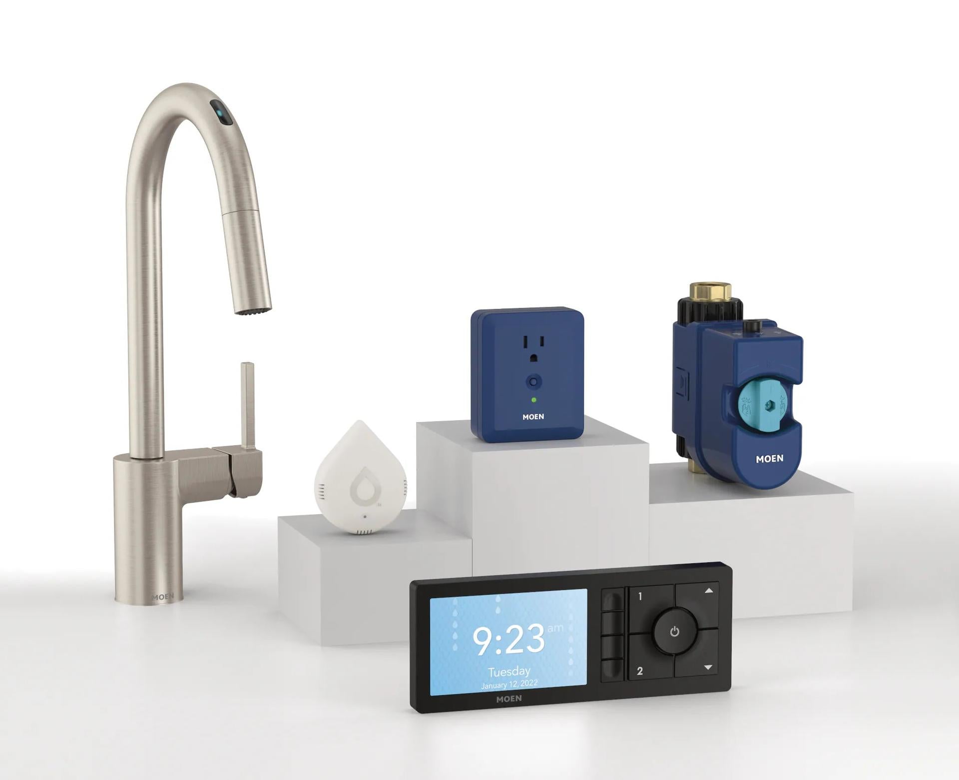 MOEN Align 7565EVSRS Single-Handle Smart Touchless Pull Down Sprayer Kitchen Faucet with Voice Control in Spot Resist Stainless