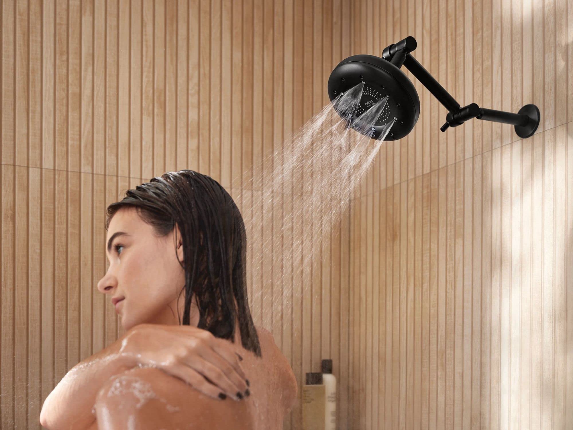 MOEN S116BL 16.75-in Straight Adjustable Shower Arm in Matte Black