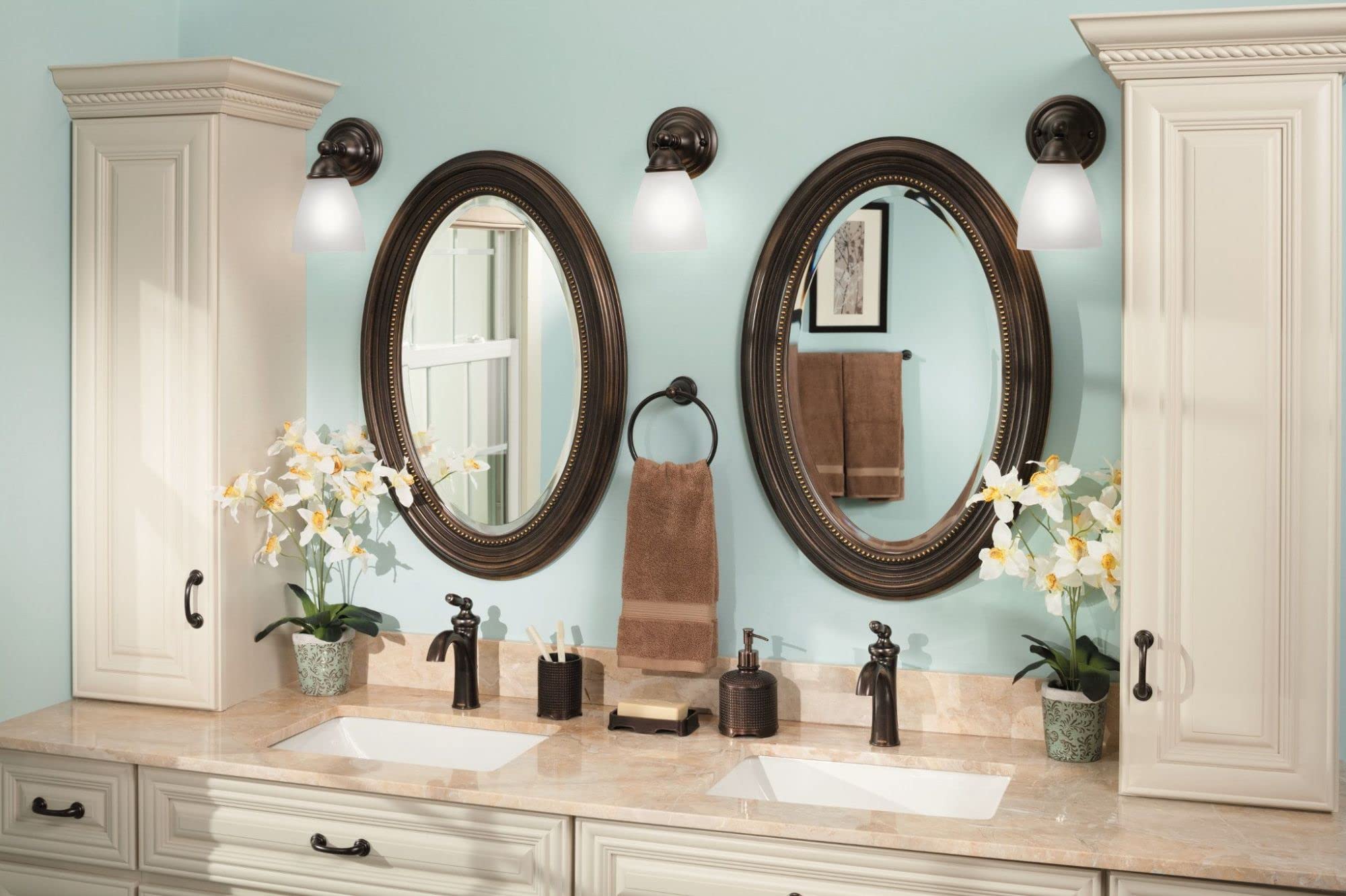 MOEN Brantford 6600ORB Single-Handle Single Hole High-Arc Bathroom Faucet in Oil Rubbed Bronze