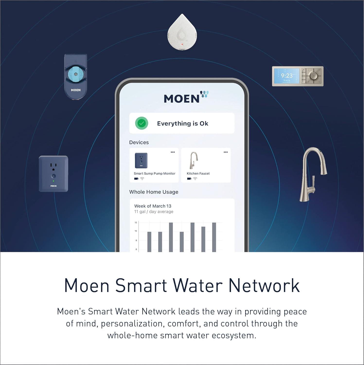 MOEN Cia 7622EVC Single-Handle Smart Touchless Pull Down Sprayer Kitchen Faucet with Voice Control and Power Clean in Chrome