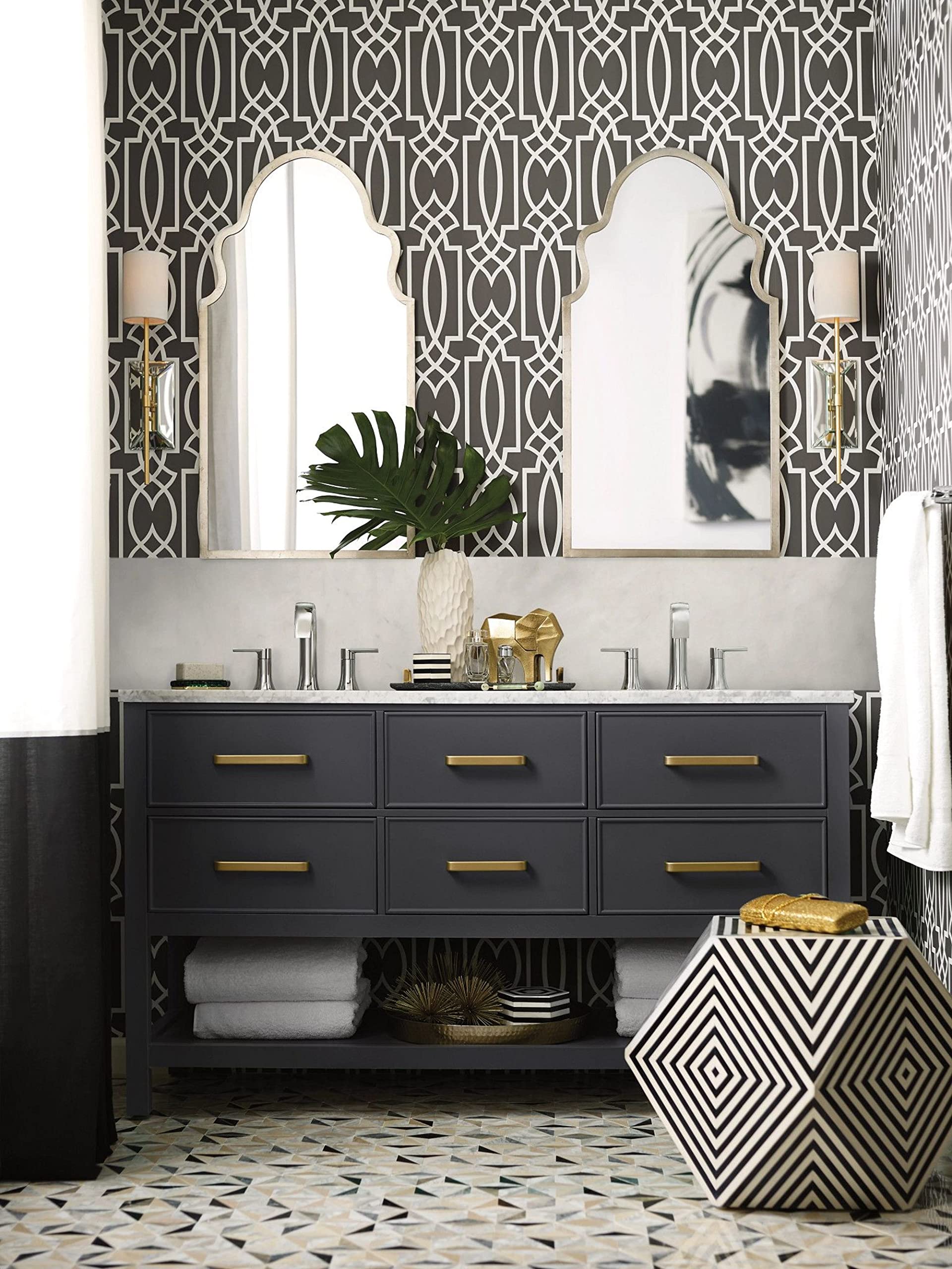 MOEN Doux TS6925 Widespread 2-Handle Bathroom Faucet Trim Kit in Chrome (Valve Not Included)