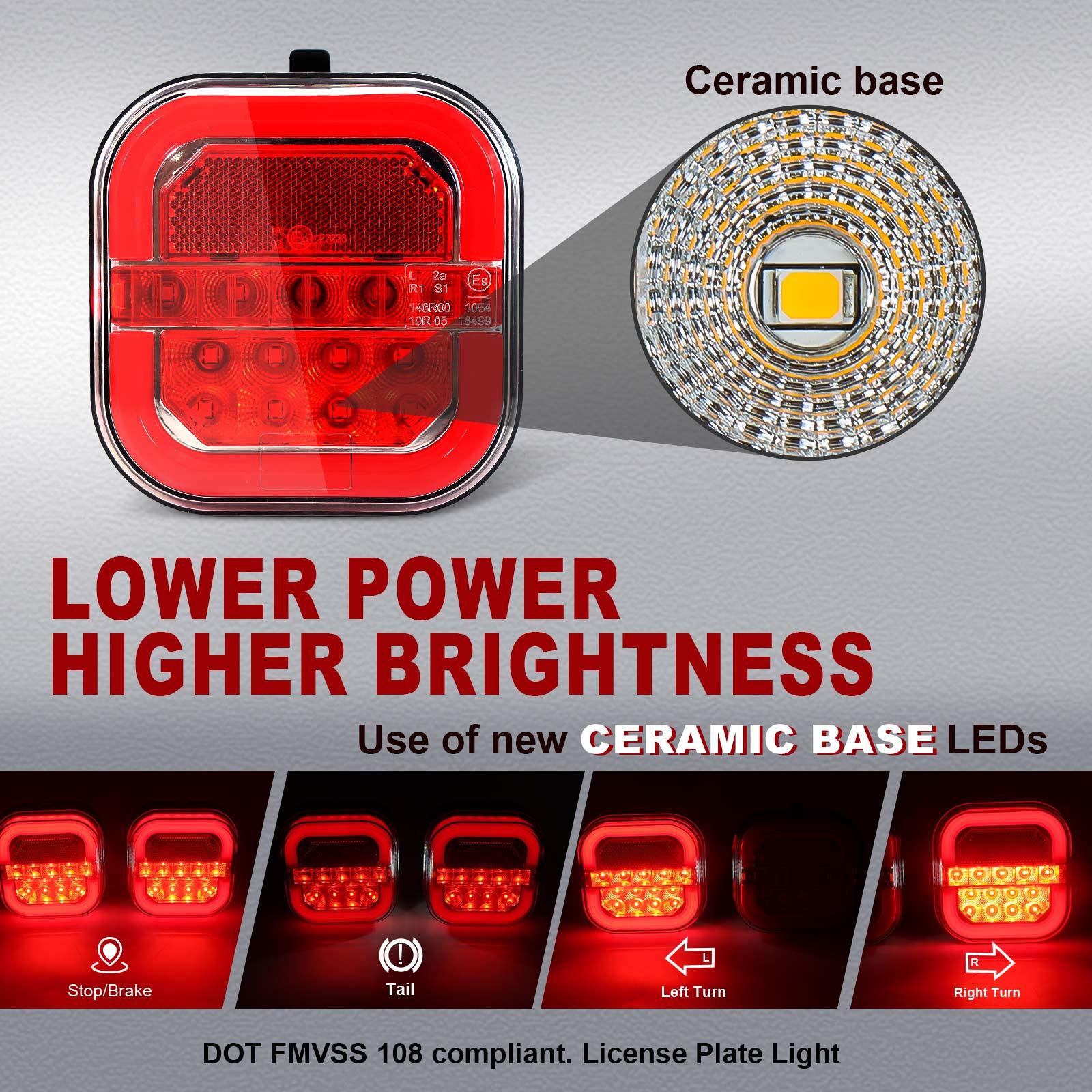 AgriEyes Halo Wireless Trailer Tow Lights with 2 Mounting Options, Magnetic & Bracket, Portable LED Light Kit for Truck, RV, Boat, Camper