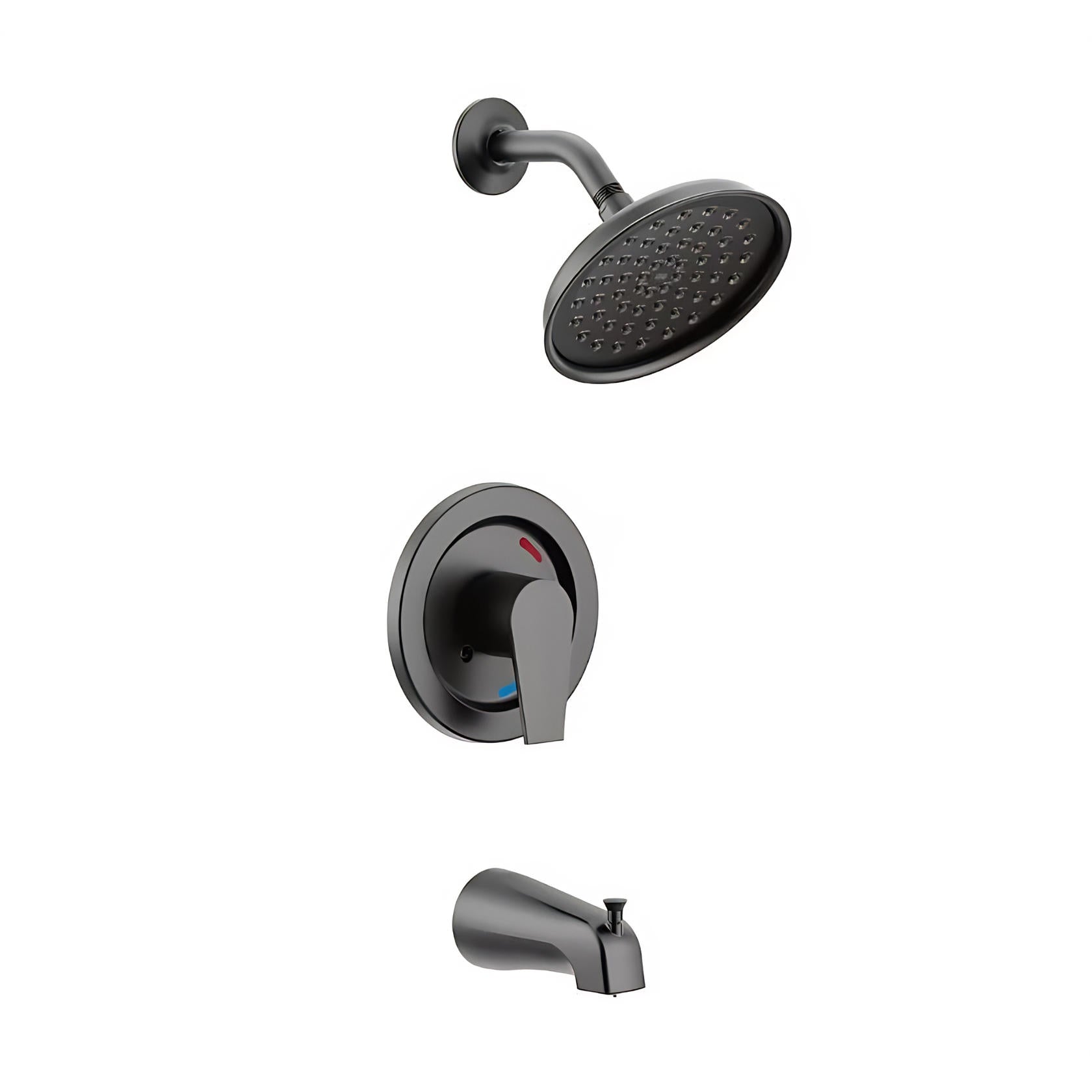 Moen 48003BLGR Slate Single-Handle 1-Spray Tub and Shower Faucet in Matte Black