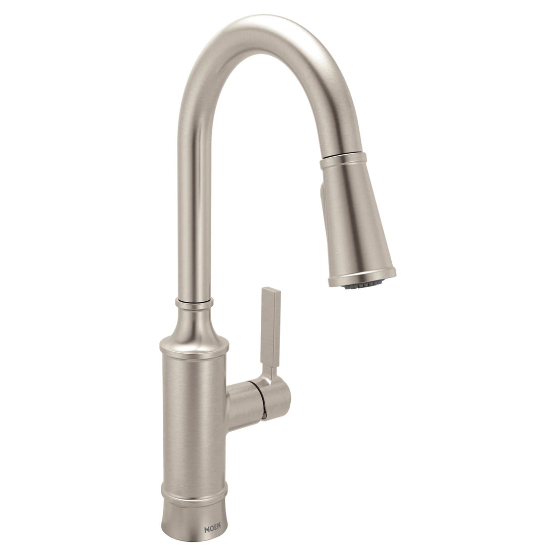 MOEN Gilden 87679SRS Single Handle Pull-Down Sprayer Kitchen Faucet with Reflex and Power Boost in Spot Resist Stainless