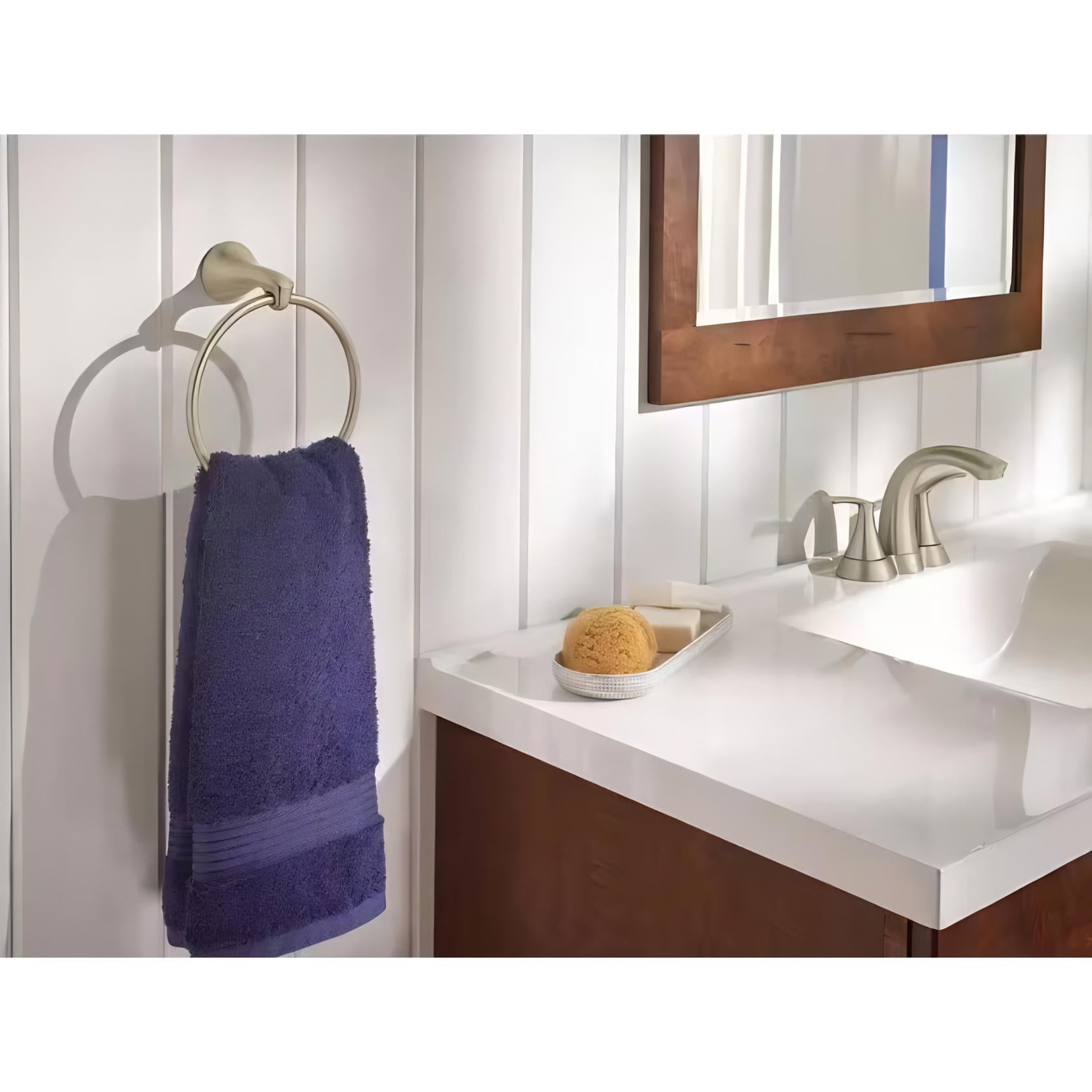 Moen WS84550SRN Darcy Centerset 2-Handle Bathroom Faucet in Spot Resist Brushed Nickel