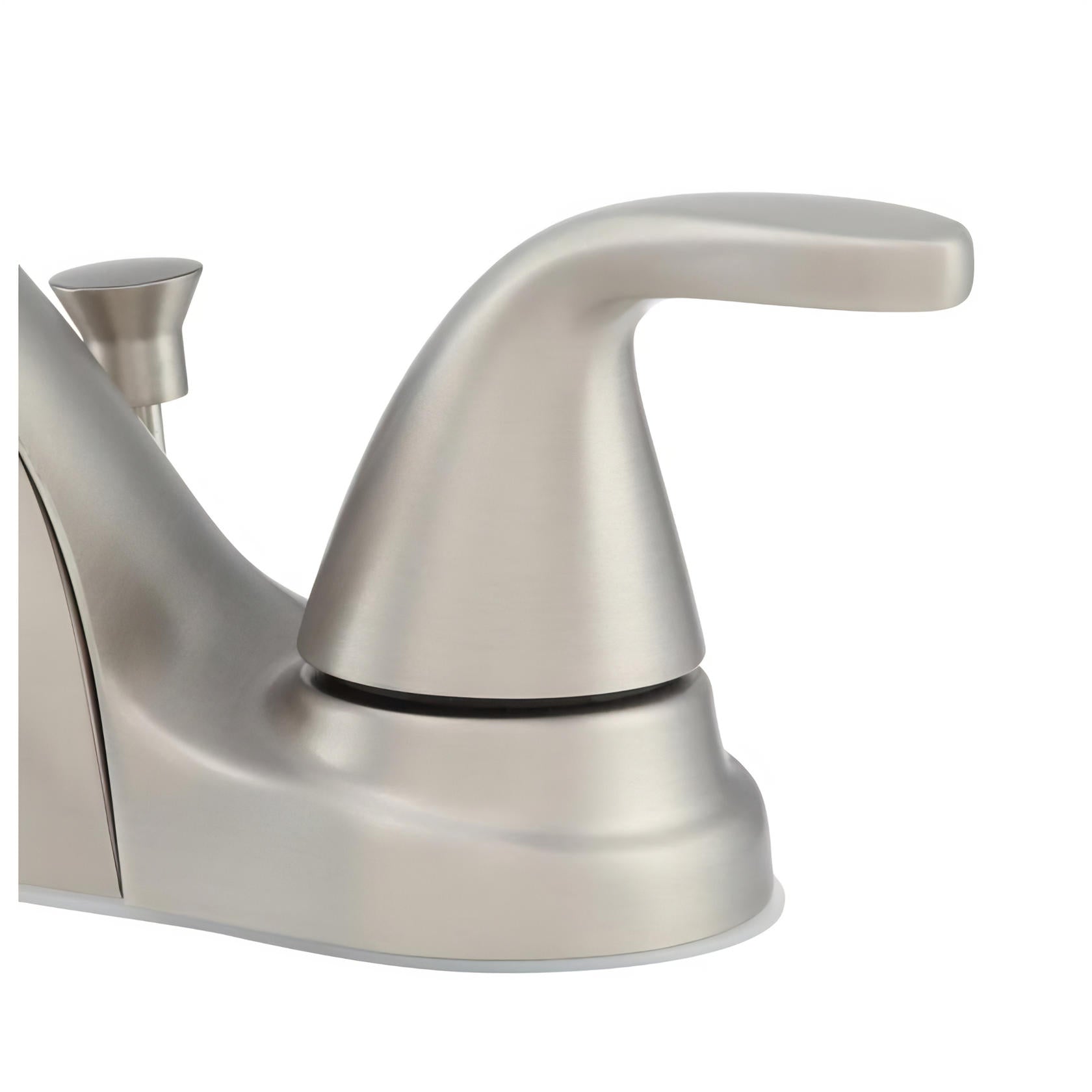MOEN Adler 84603SRN Centerset 2-Handle Low-Arc Bathroom Faucet in Spot Resist Brushed Nickel
